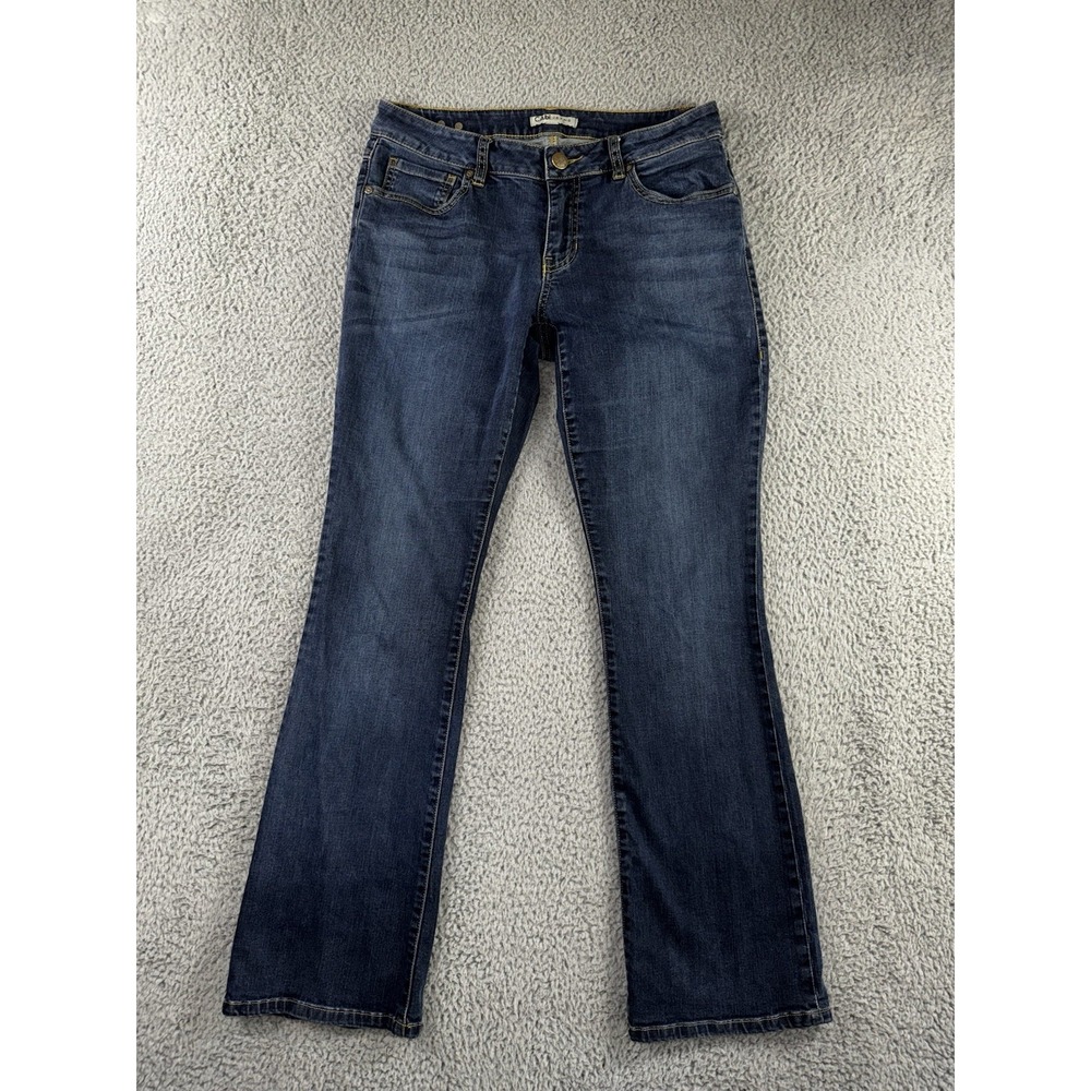 Cabi Jeans Women 6 Low Rise Bootcut‎ Dark Wash Denim Pants Boho